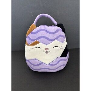 Original Squishmallows Easter Basket 12" Cam The Cat Purse or Easter Eggs Basket